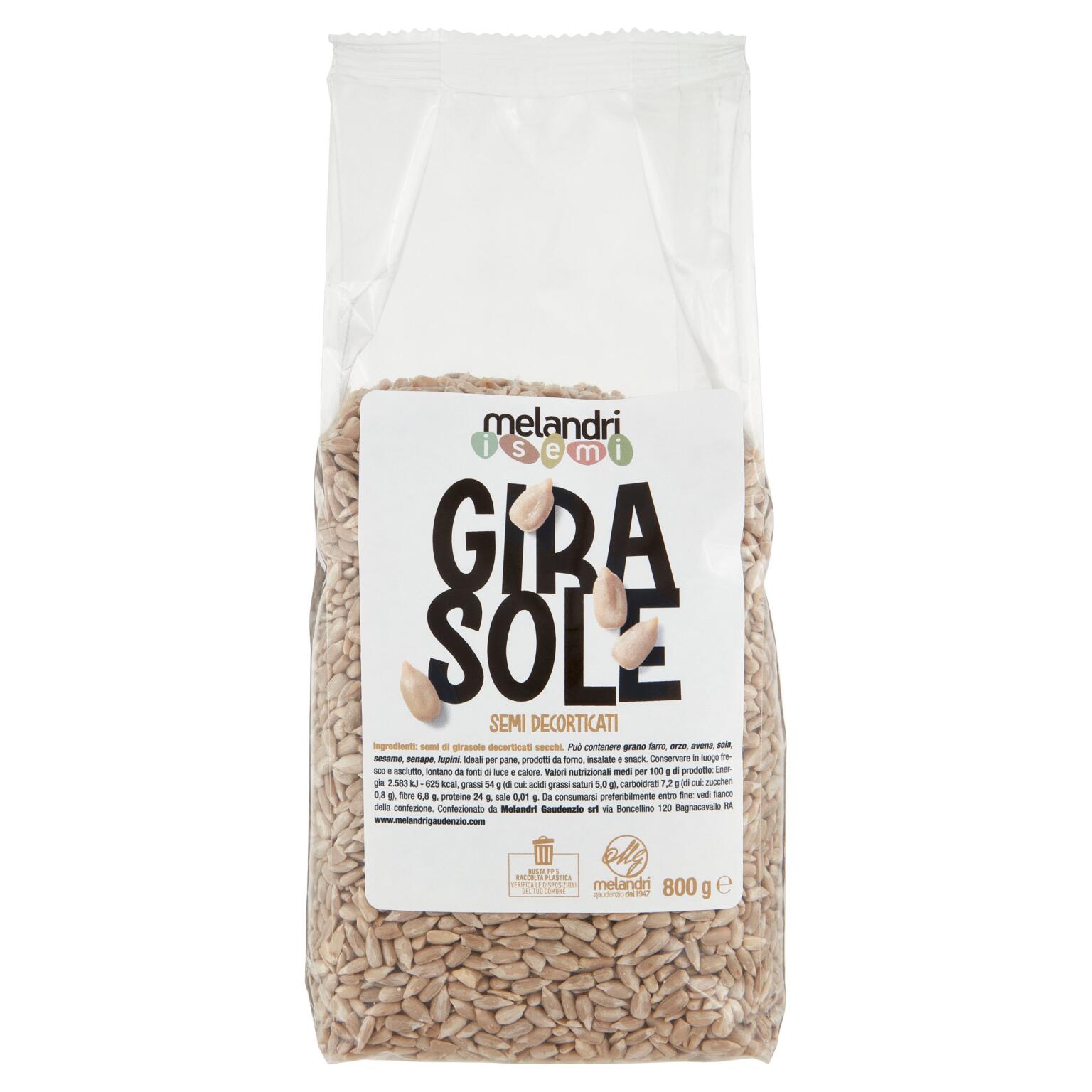Semi di Girasole Decorticati 800g Melandri ISemi