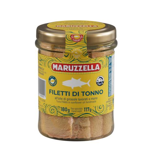 Filetto di Tonno in olio di girasole 180g vaso vetro Maruzzella