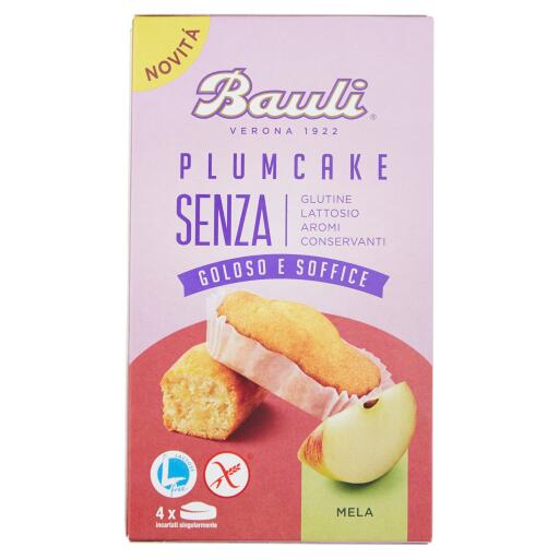 Plumcake mela senza glutine 4 pezzi 132g Bauli