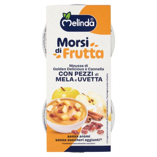 Mordi di frutta mela, uvetta e cannella 2x100g Melinda