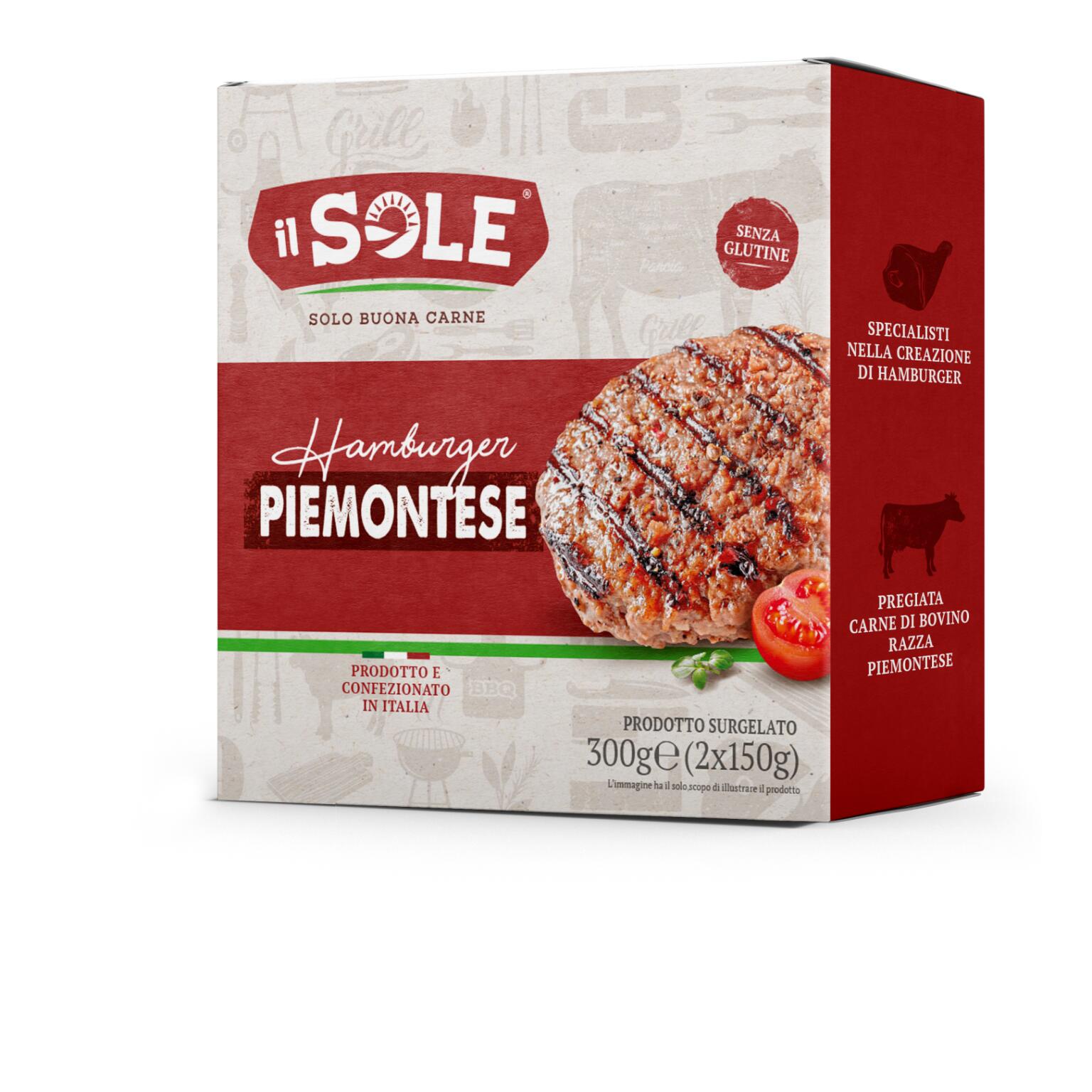 Hamburger Piemontese 2x150g Il Sole