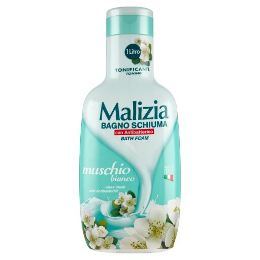 Bagnoschiuma muschio bianco 1L Malizia