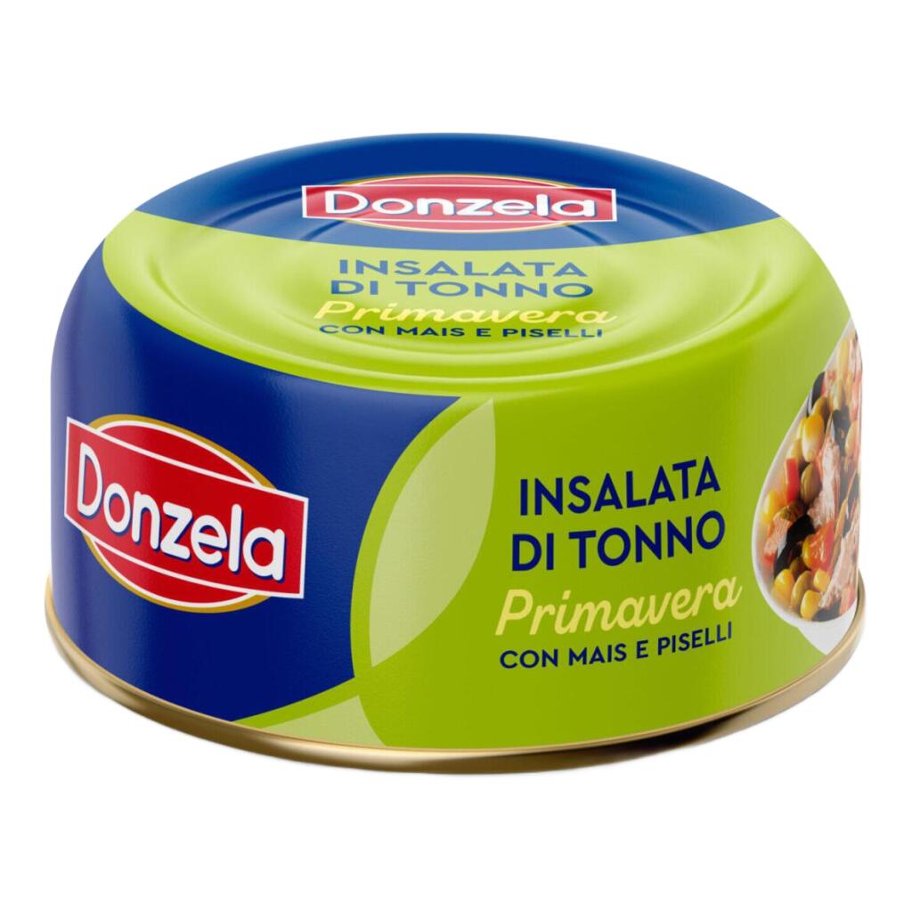 Insalata di tonno Primavera con mais e piselli 230g Donzela
