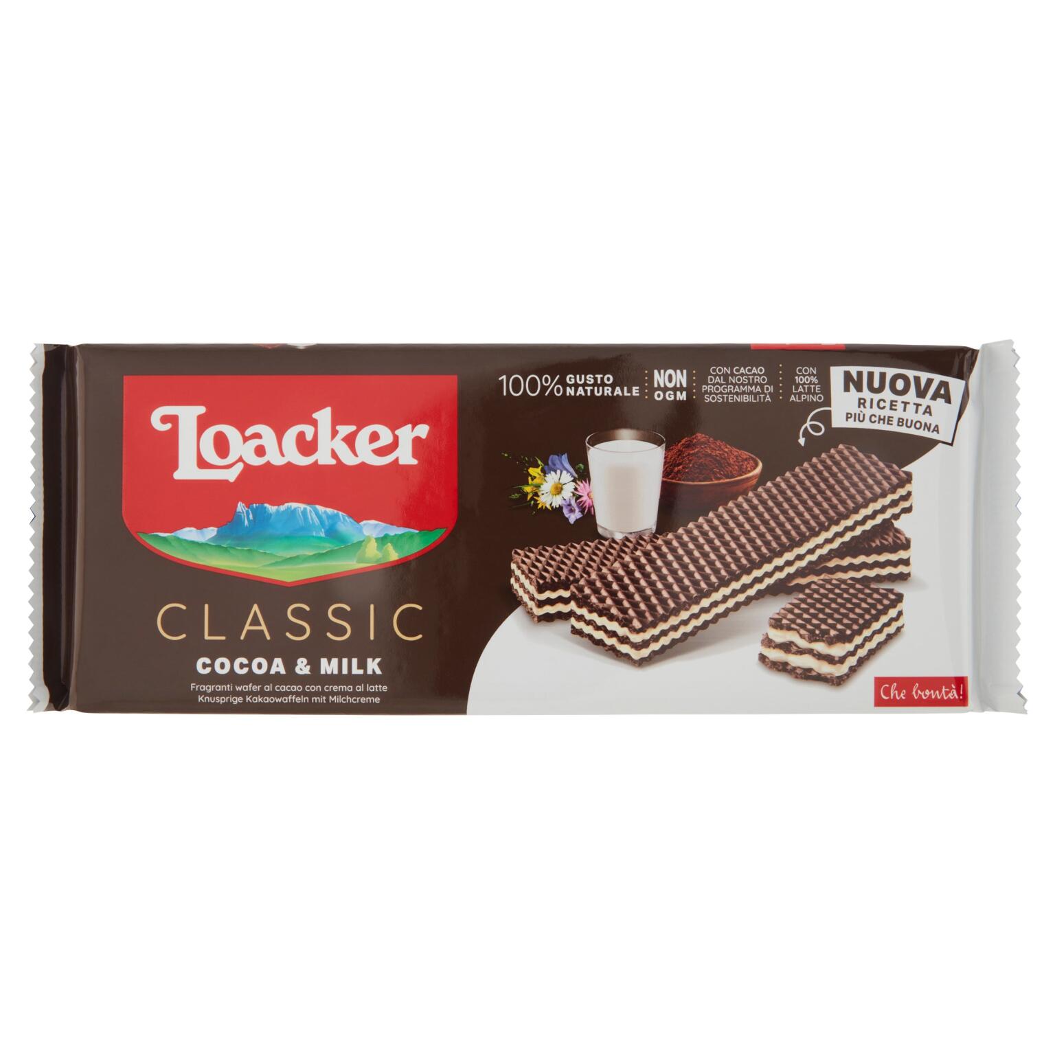 Wafer cacao e milk 175g Loacker