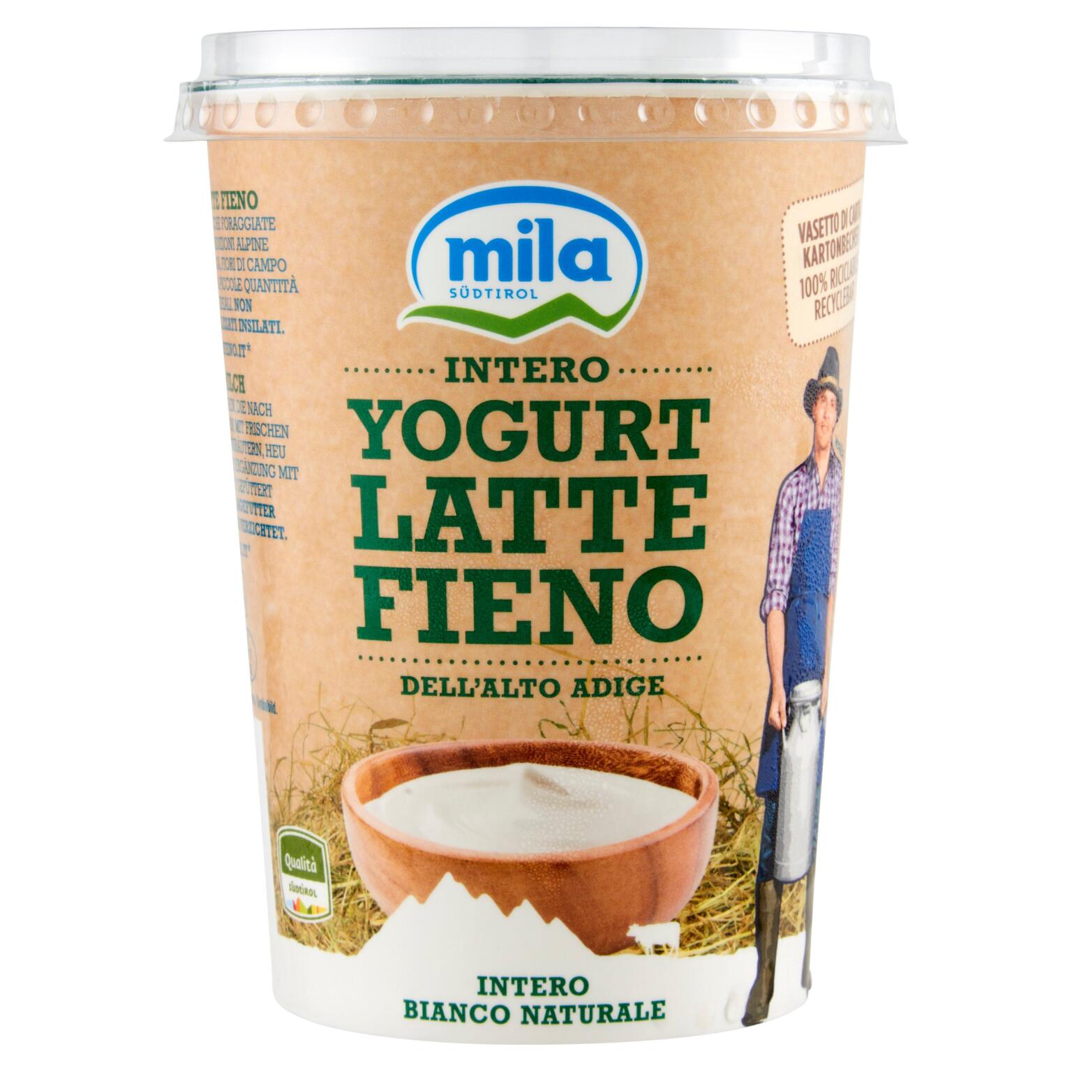 Yogurt Bianco Intero di Latte Fieno 450g Mila