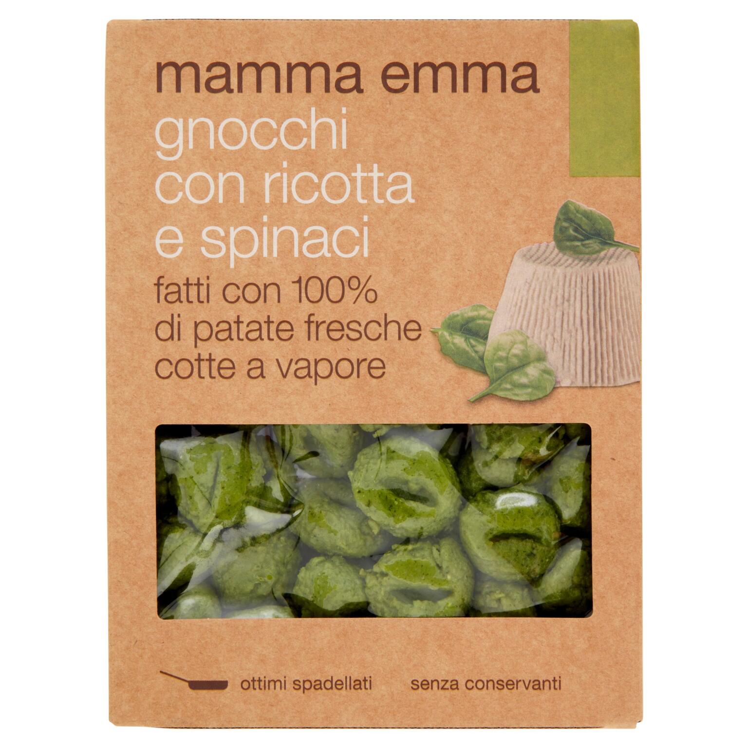 Gnocchi di Patate Ricotta e Spinaci 400g Mamma Emma