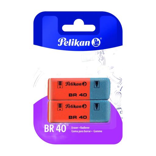 Blister 2 pezzi gomma BR40 blu/rossa