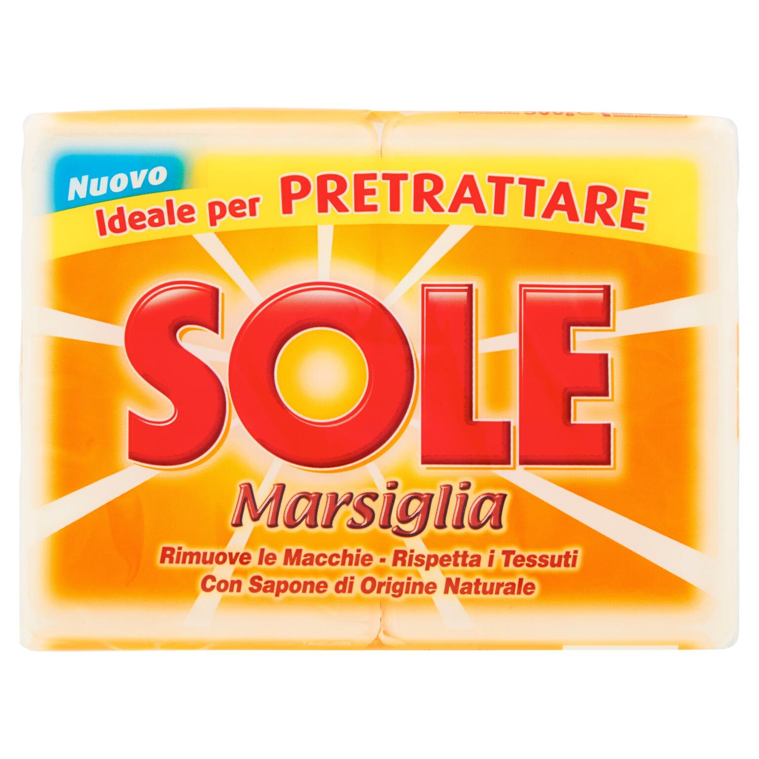 Sapone bianco marsiglia 2x250g Sole
