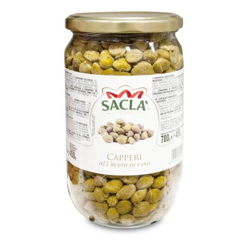 Capperi all'aceto di vino 700g  Saclà