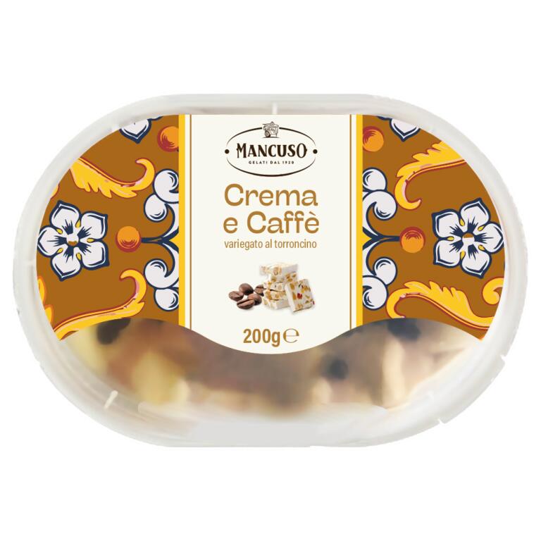 Gelato in vaschetta da 200g Crema Caggè Variegato Mancuso