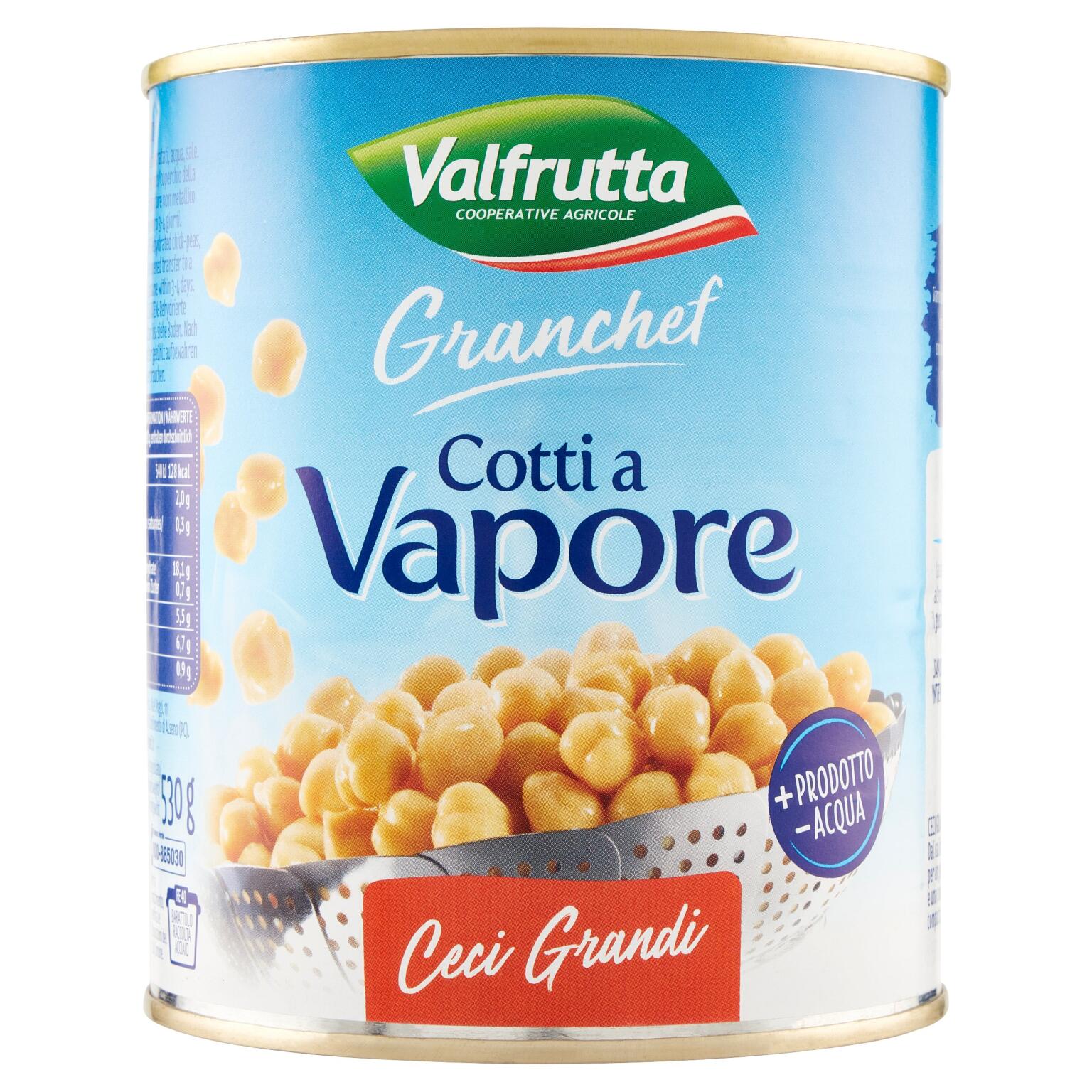 Ceci 610g Cotti a Vapore Gran Chef Valfrutta