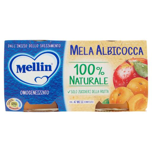 Omogeneizzato Mela Albicocca 2x100g Mellin