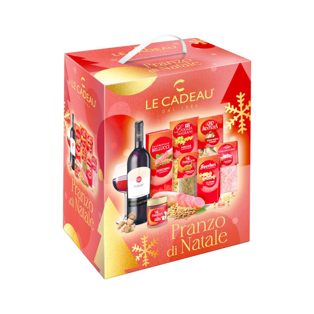 Cesto Natalizio Pranzo di Natale 9 pezzi Le Cadeau