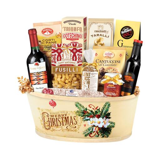 Cesto Natalizio Camelot 12pezzi Re Regalo