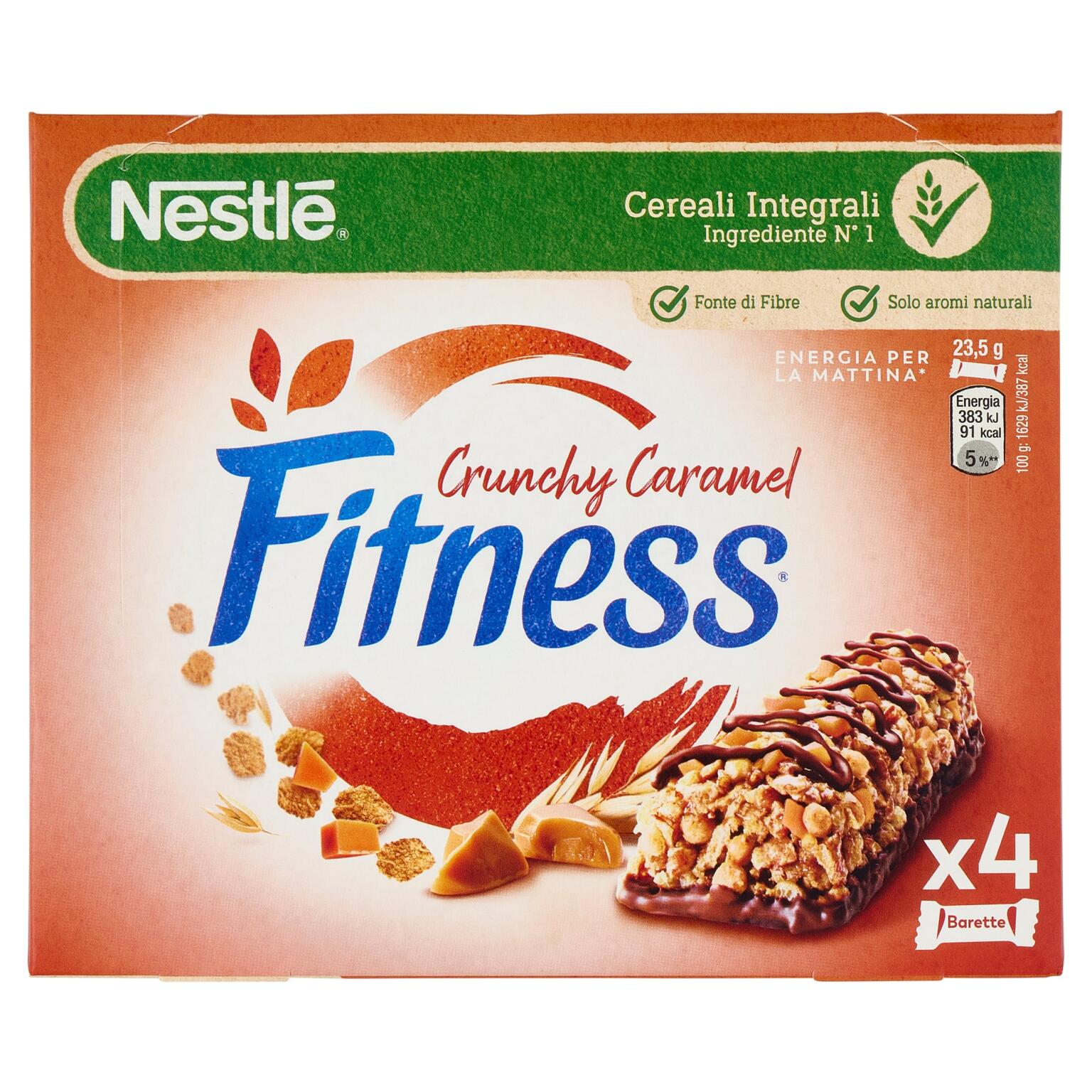 Barrette fitness crunchy caramel 4x23,5g Nestlè