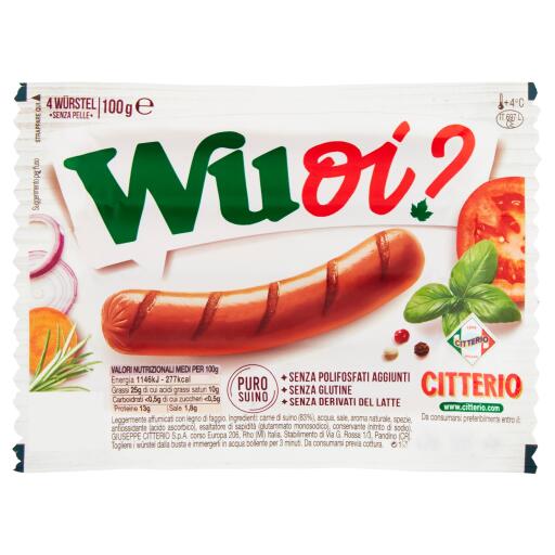 Wurstel Wuoi 4 pezzi 100g Citterio senza glutine