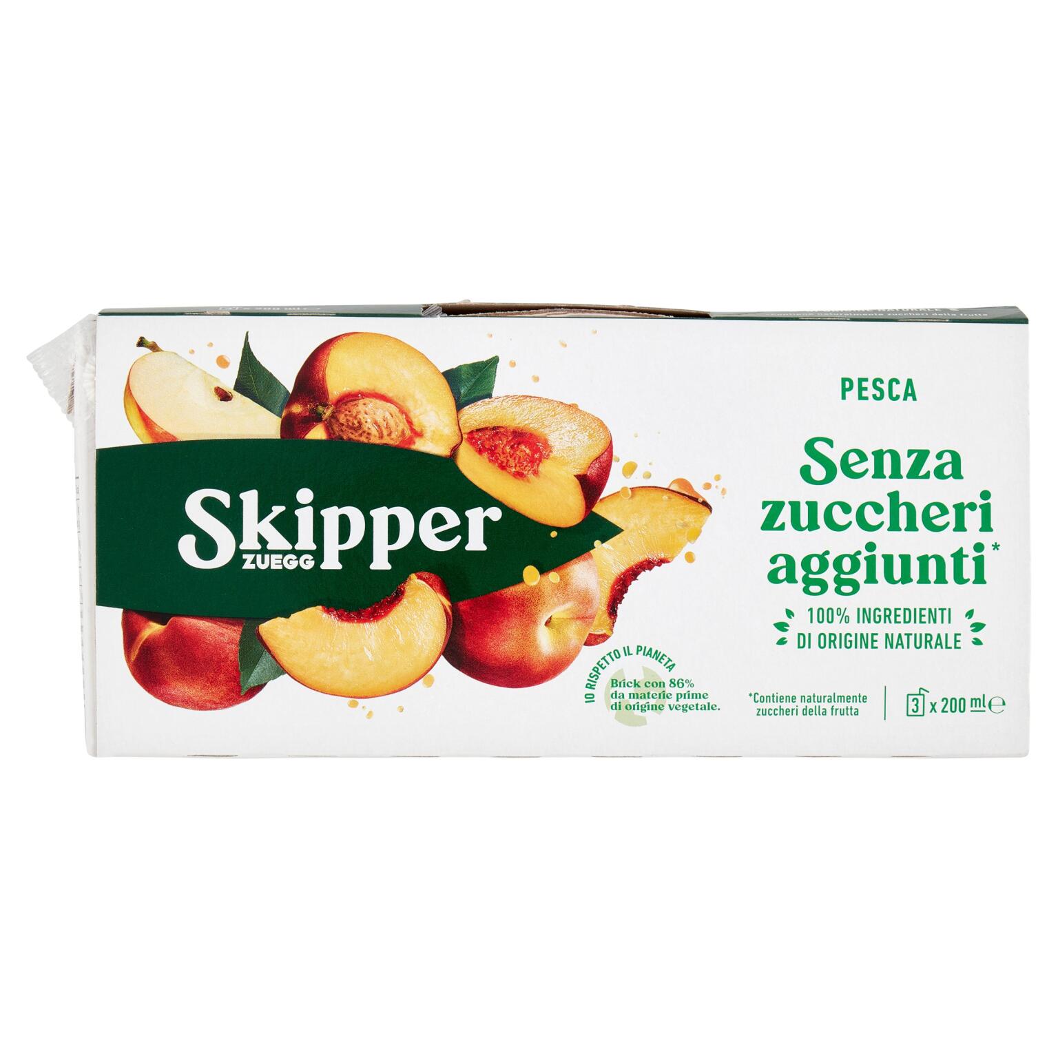 Skipper 3x200ml senza zucchero Pesca Zuegg
