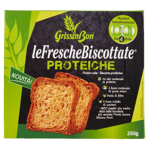 Le Fresche Biscottate Proteiche 250g Grissin Bon