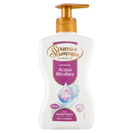Sapone Liquido Gel Acqua Micellare 300ml Spuma di Sciampagna