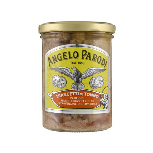 Trancetti di Tonno in olio di girasole e olio evo 380g Parodi