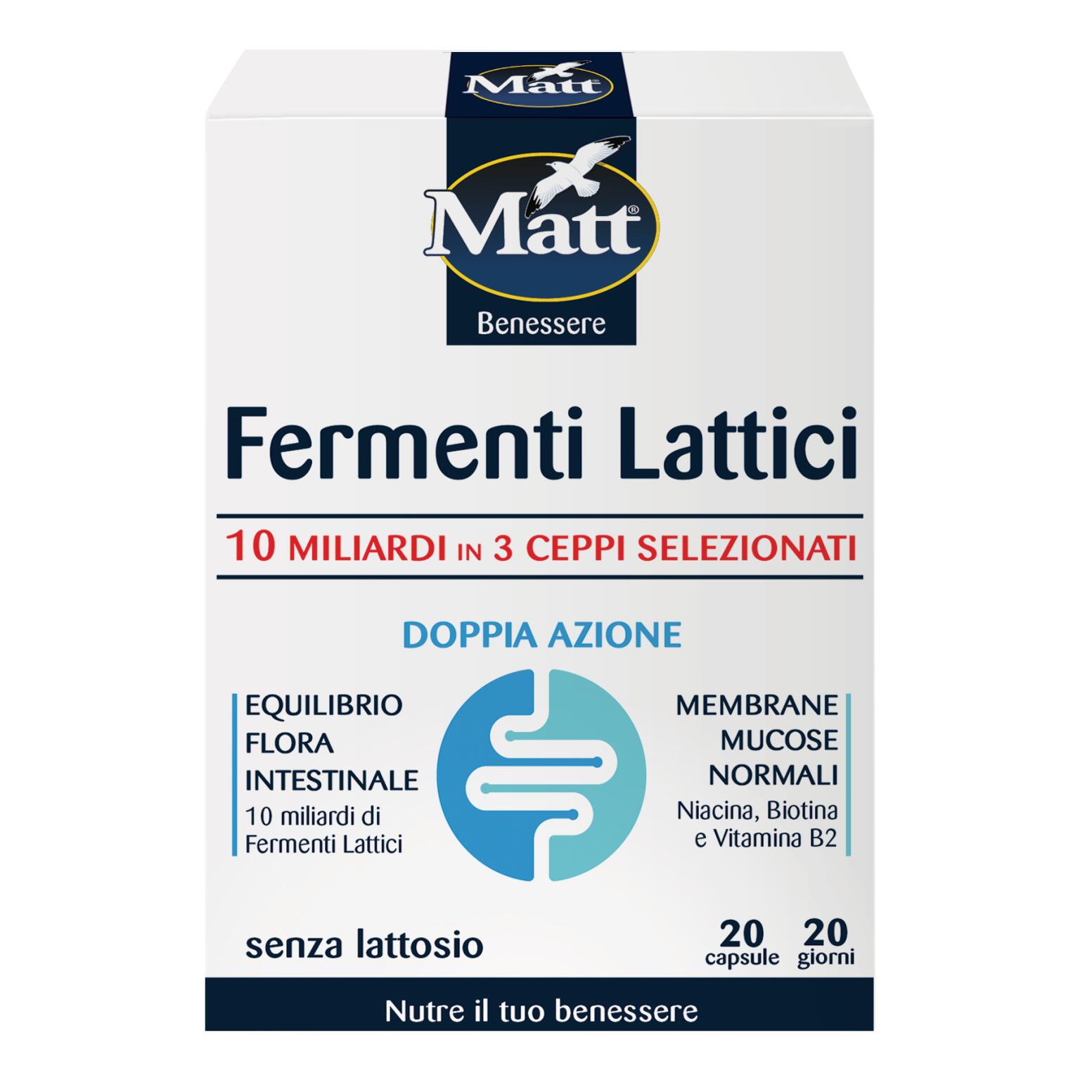 Fermenti lattici vivi 10 Miliardi da 20 capsule Matt