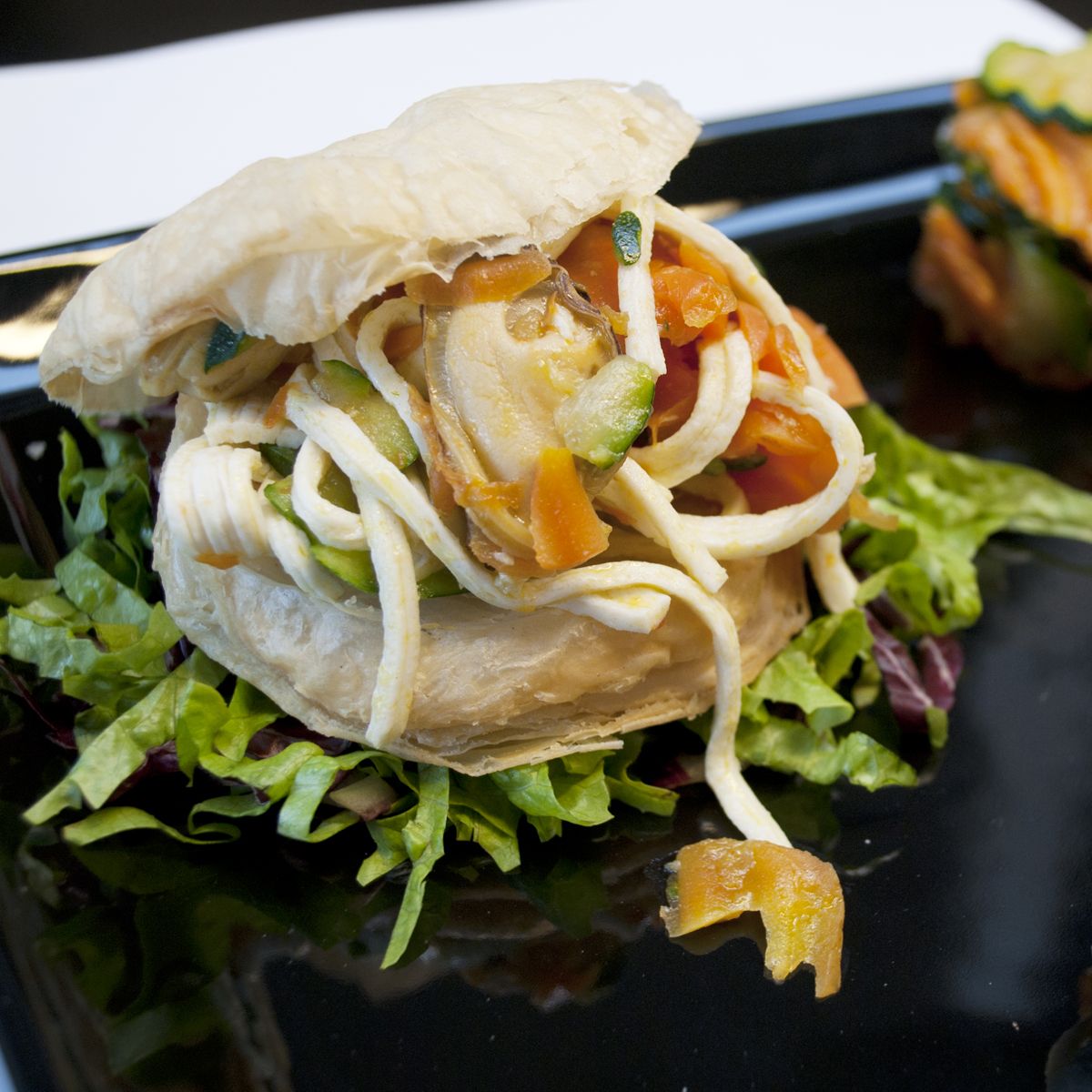 Insalata di cozze e surimi e verdure