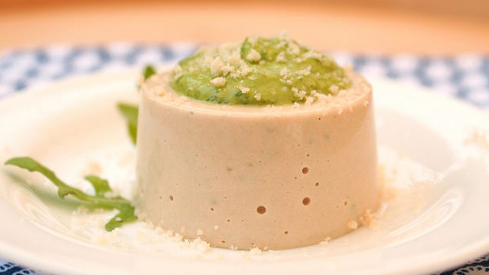 Bavarese alla rucola con pomodoro e mozzarella