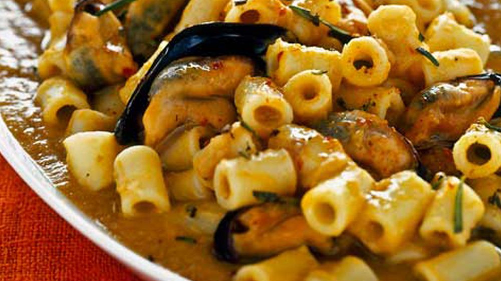 Ditalini con cozze e pecorino di Pienza