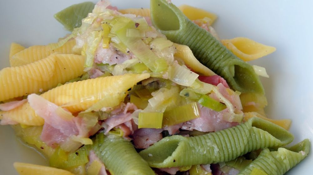 Garganelli con porri