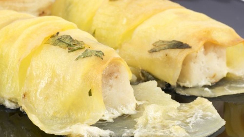 Filetto di branzino in crosta di patate