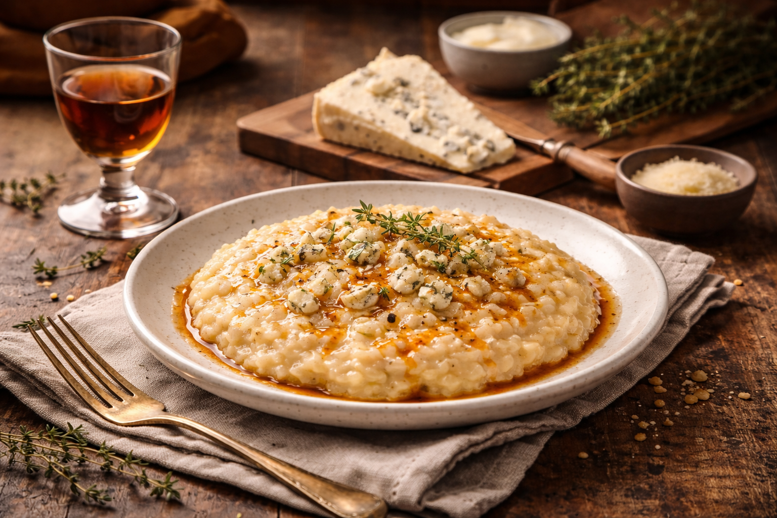 Risotto al gorgonzola mantecato al marsala