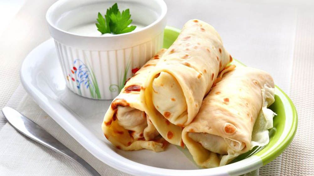 Crespelle speck radicchio e fontina