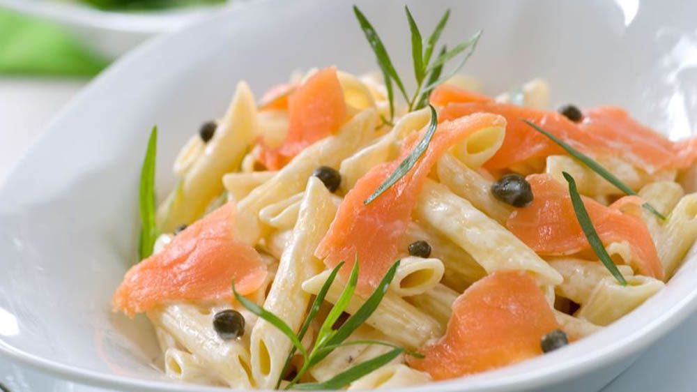 Penne con salmone affumicato
