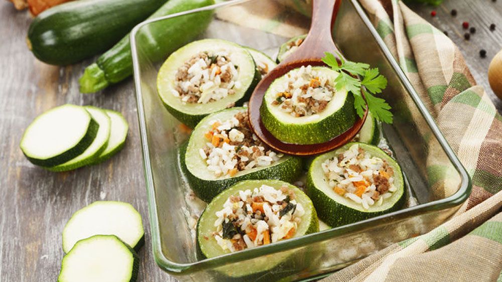 Cilindri di zucchine farciti