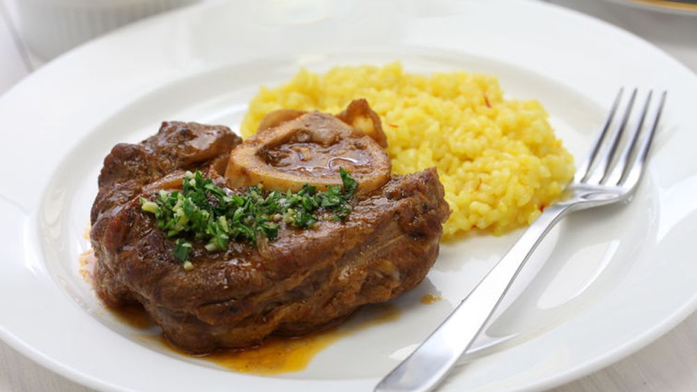 Ossibuchi con risotto giallo