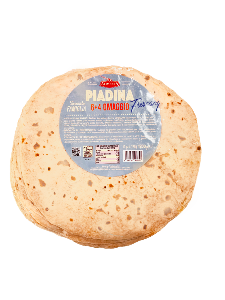 Piadina classica fresca formato famiglia 10 pezzi