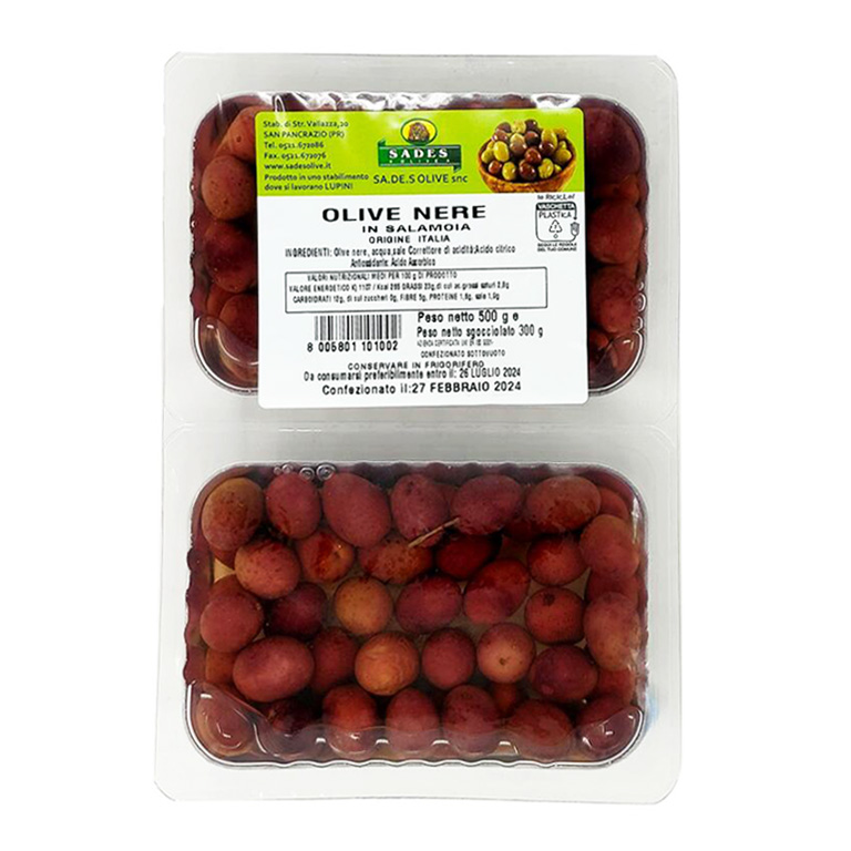 Olive nere italiane in salamoia 300g