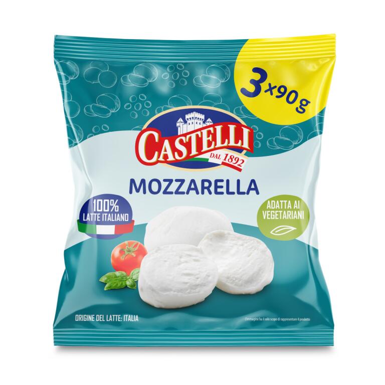 Mozzarella 100% latte italiano Castelli 3x90g 