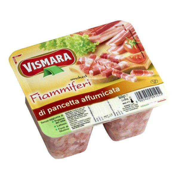 Pancetta affumicata fiammiferi senza glutine 2x80g Vismara D’Ambros