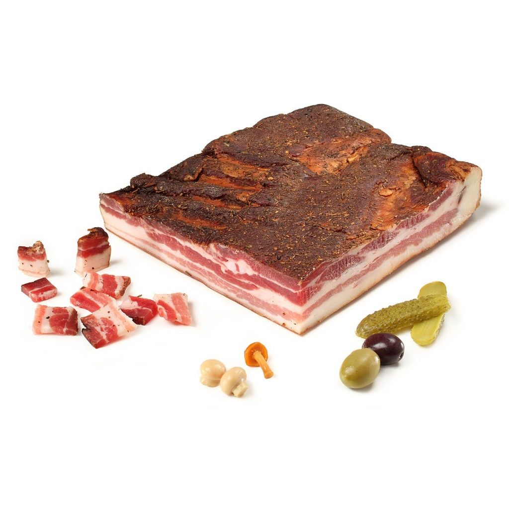 Pancetta affumicata Castel a metà sottovuoto Recla D’Ambros Ipermercato