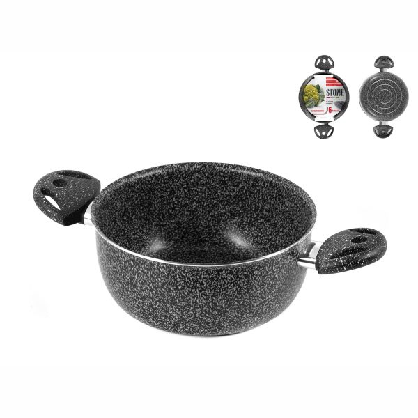 Casseruola a due manici 18cm antiaderente Stone