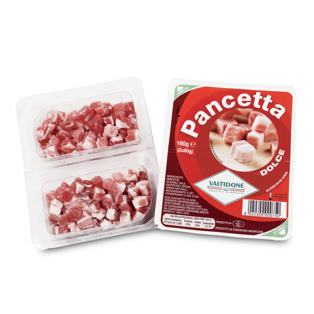 Pancetta dolce a dadini 2x80g Valtidone D’Ambros Ipermercato