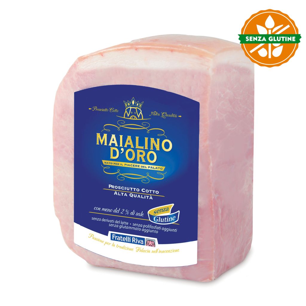 Prosciutto cotto alta qualità senza glutine maialino d'oro 750g