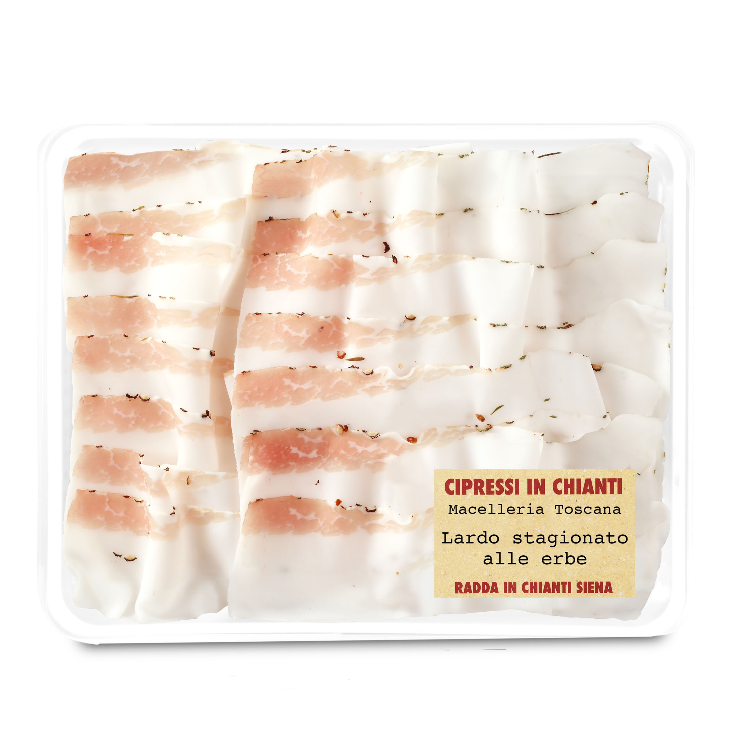 Lardo stagionato alle erbe 100g Cipressi in Chianti Macelleria Toscana