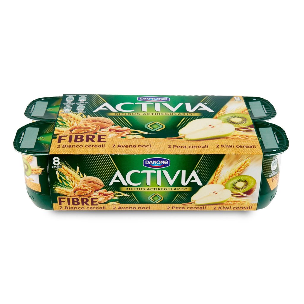 Yogurt Activia con fibre e noci/pera/kiwi/bianco8x125g Danone D’Ambros Ipermercato