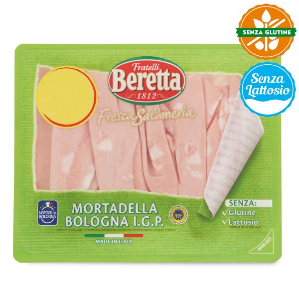 Mortadella alta qualità 120g La fresca salumeria Fratelli Beretta senza