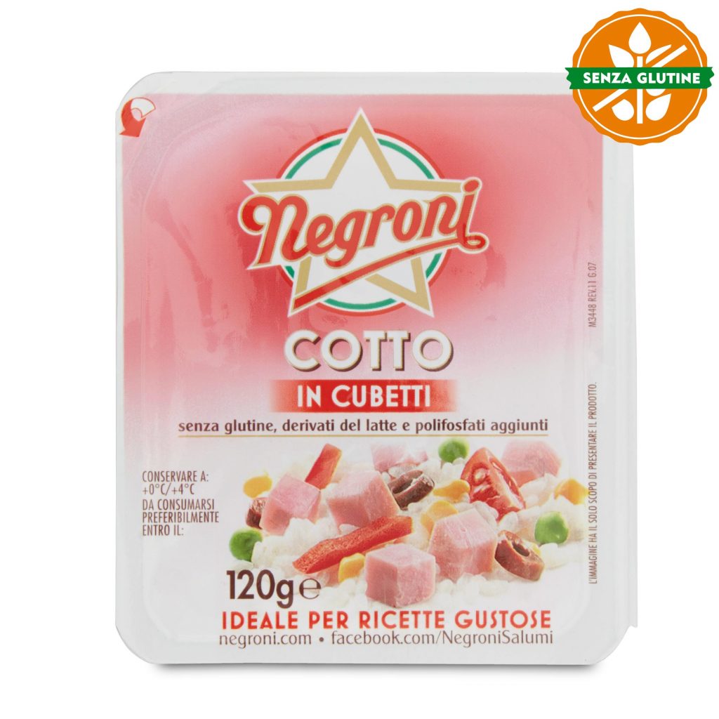 Prosciutto cotto cubetti senza glutine 120g Negroni D’Ambros Ipermercato