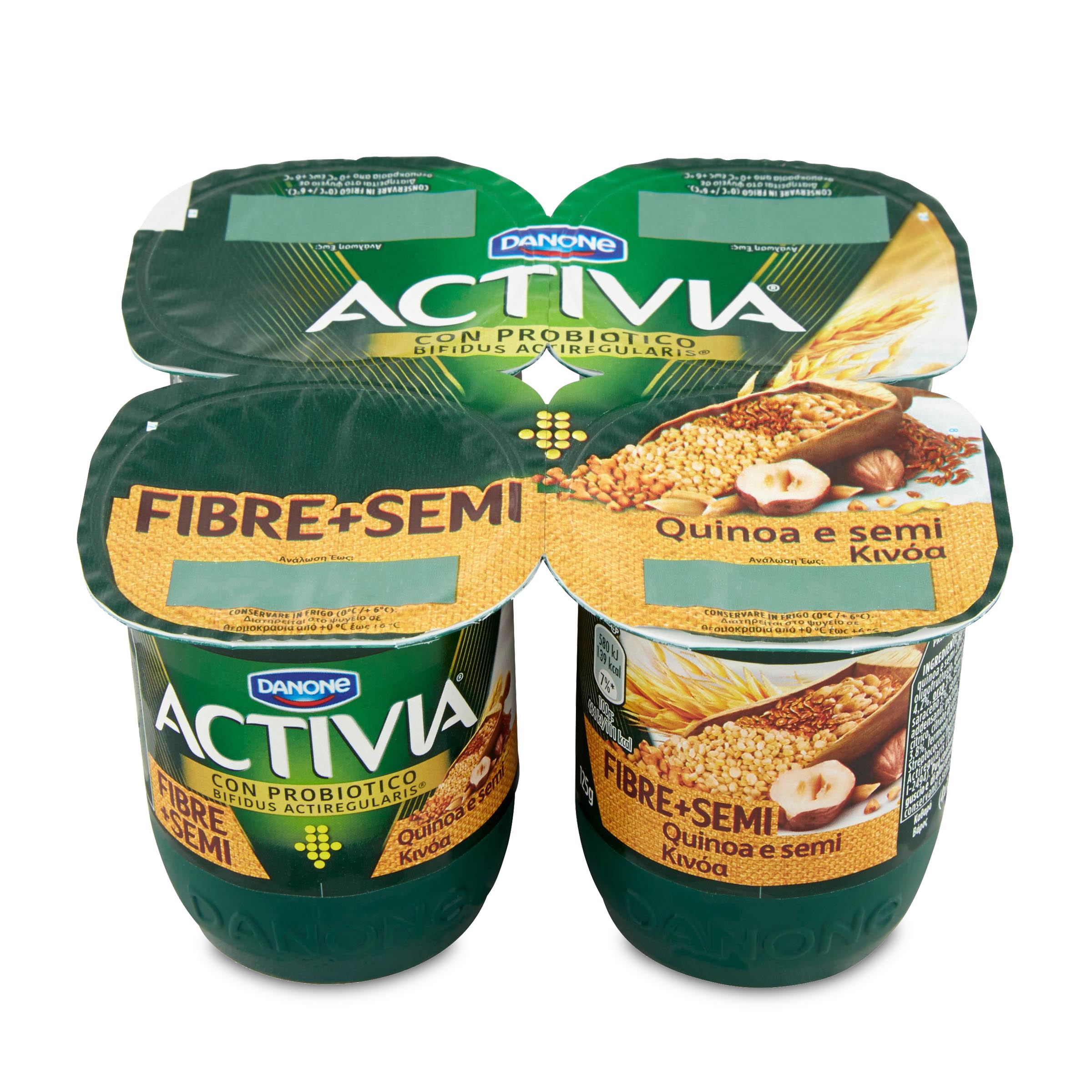 Yogurt Activia 4x125g fribre e quinoa Danone D’Ambros Ipermercato