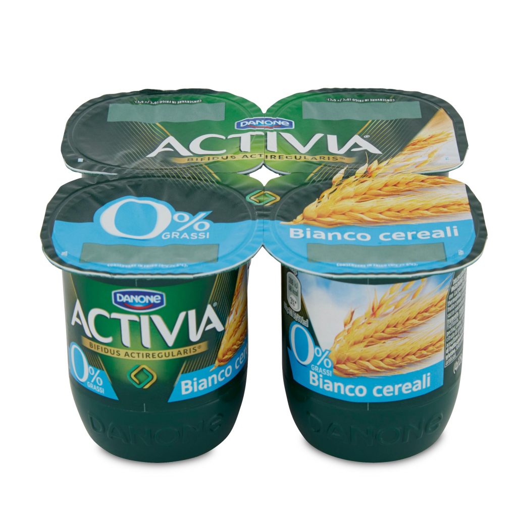 Yogurt Activia fibre bianco e cereali zero grassi 4x125g Danone D