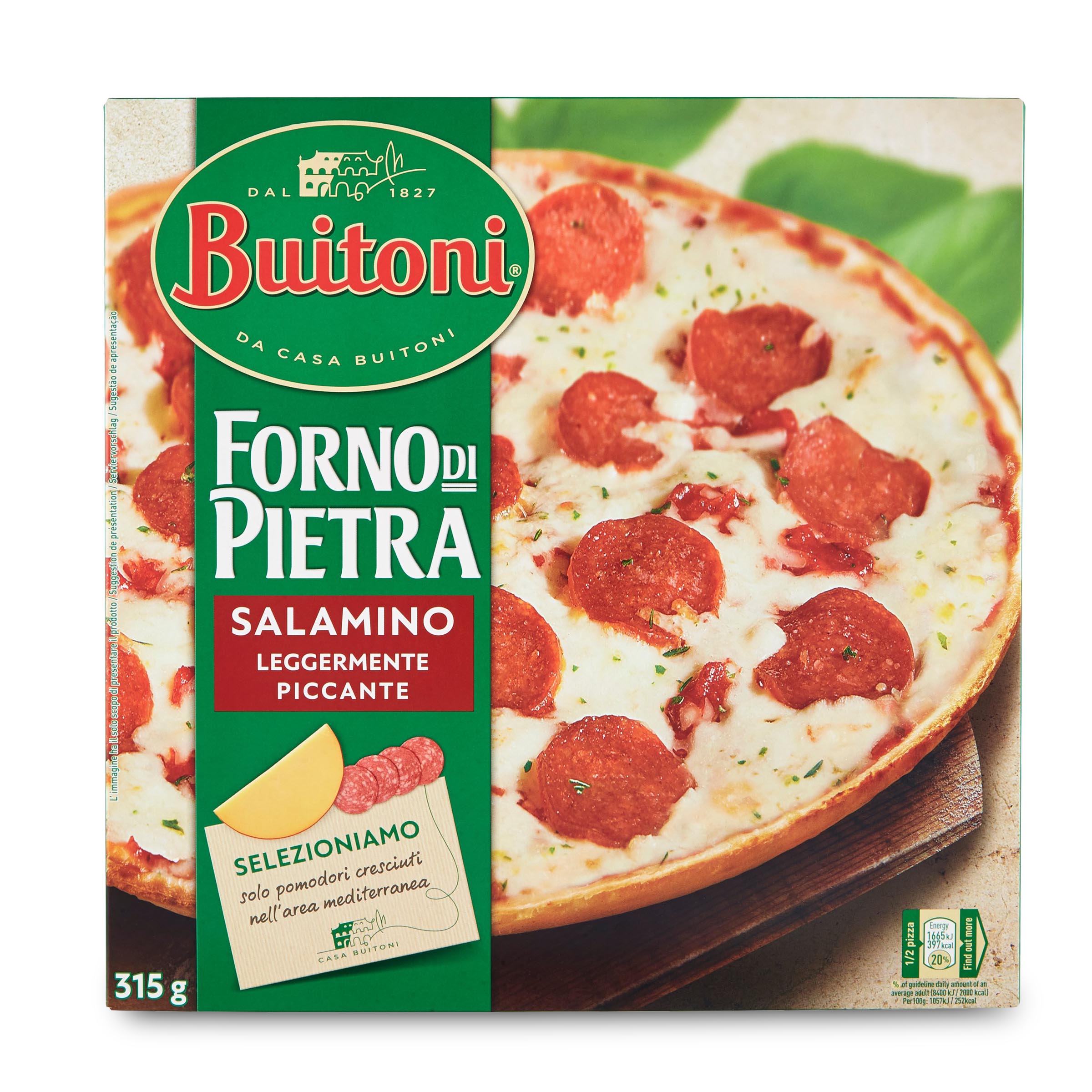 Pizza al salame piccante 315g Forno di Pietra Buitoni - D'Ambros Ipermercato